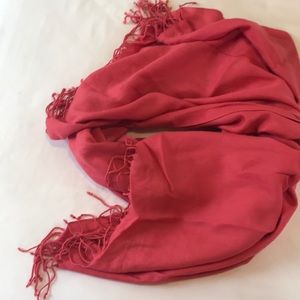Coral long scarf